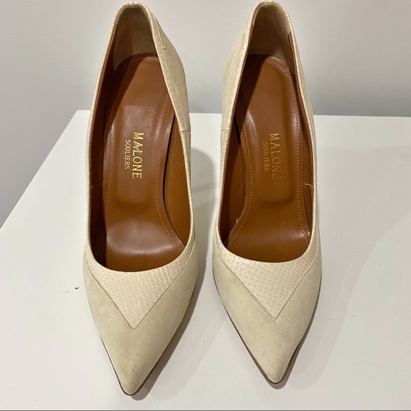 Malone Souliers leather nude pumps Sz 40 Italy - Picture 3 of 8